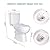 800W High Power Macerating Toilet with Macerator Pump Kit for Basement, 4 Water Inlets Sewage Pump, Dual-Flush Water Tank, Compact Toilet Bowl, Seat Cover, 36ft Vertical Upflush