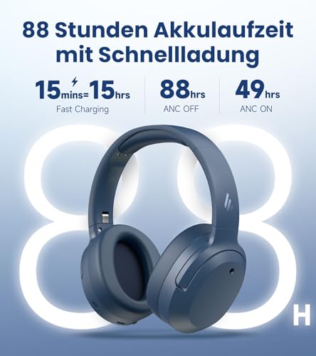 Edifier W820NB Plus Gen 2 Bluetooth Over-Ear-Kopfhörer, Navy – Ansicht 5