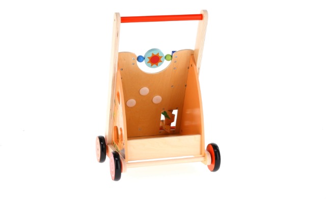 Sun Baby Babyspel En Loopwagen - Blauw, Loopwagen Speelbord Met Interactief Speelgoedwielen Rubber Voor Kinderen 12 36 Maanden