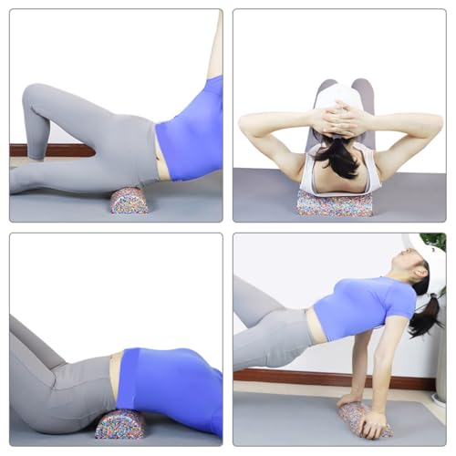 Rodillo de Equilibrio para Yoga Outanaya, Semicircular, para Masaje Muscular y Ejercicios de Pilates, 30 x 15 cm, para Relajación de la Espalda y Entrenamiento en Casa o Fisioterapia miniatura 3