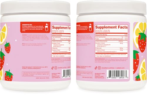 Wellah Creatine for Women - Creatine Monohydrate with Dandelion & Cranberry Extract (50 Servings, Strawberry Lemonade) - Image 4