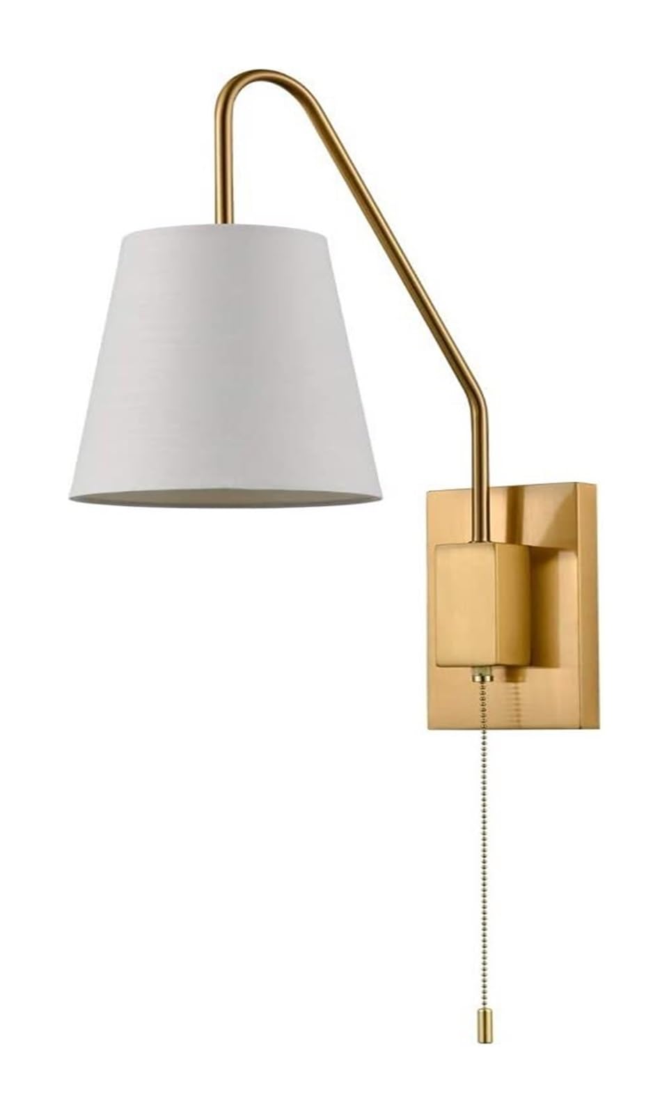 Applique murale rétro américain en tissu doré L9013 de chevet