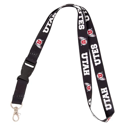 Desert Cactus University of Utah Utes Lanyard Car Keys ID Badge Holder Keychain Detachable Breakaway Snap Buckle (Lanyard B)