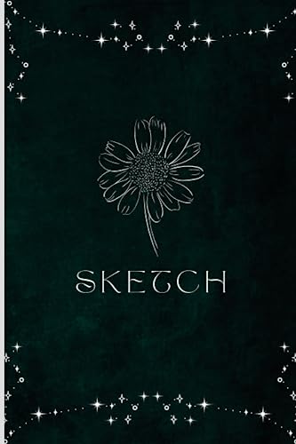 Sketch Book: Sketchbook For Artist Drawing Blank Paper Pad 6" x 9" - Notebook 150 Pages Blank Paper Book For All Ages Flower Sparkles