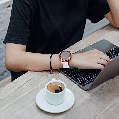 Senka 2Pack Fundas Solo Compatible con Samsung Galaxy Watch Active 2 40mm 44mm,Cobertura Total TPU Flexible antirrayas Funda Protectora Suave para Galaxy Watch Active 2 40mm 44mm (40mm, Oro rosa+Rosa)