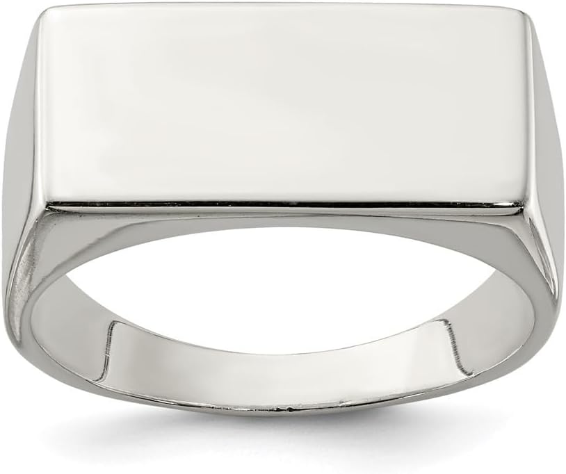 Diamond2Deal 925 Sterling Silver Signet Ring