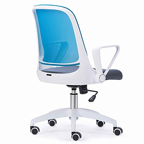 Silla ergonómica giratoria ZZ con elevador de gas y respaldo de malla azul para oficina en casa