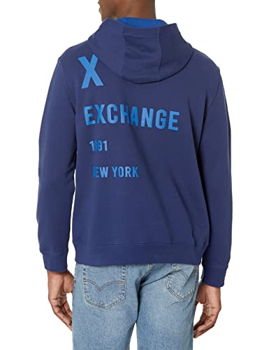 Armani Exchange Men's Back to Front Logo Jersey Hooded Sweatshirt2
