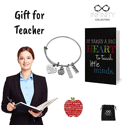 Image of Infinity Collection Teacher Bracelet and Card Gift Set, Teacher Jewelry, Teacher Gift - Show Your Teacher Appreciation