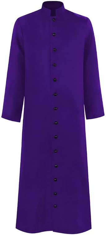 Mens Cassock Robe Church Robe Choir Minister Clergy Pulpit Liturgical 5 colors