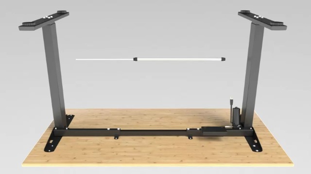 Scrivania 'Stryn' Regolabile in Altezza con Sollevamento Elettrico 140 x 60 Nero Carbone - pro