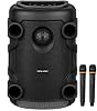 Portable PA Speaker System with Bluetooth, USB - MP3, 2 Wireless Microphones 12" Woofer, Loud 300w Power, Bass & Treble Controls + Disco Lighting #2