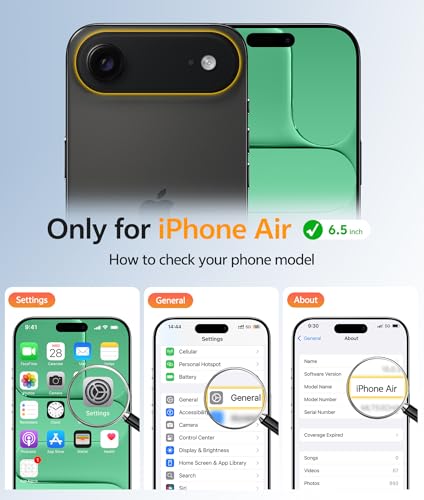 Image of FNTCASE for iPhone Air Case: [Compatible with Magsafe] Translucent Matte Cases with [Full Camera Protection] [Screen Protector] Military Grade Shockproof Protective Phone Cover - Green