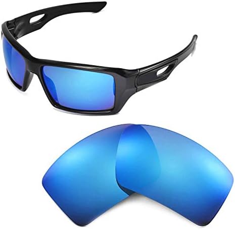 Walleva Replacement Lenses for Oakley Eyepatch 2 Sunglasses -Multiple Options (Ice Blue - Polarized)