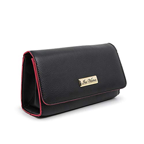 BOLSA FEMININA OMBRO TRANSVERSAL OU DE MÃO Alça Corrente Cor Preta