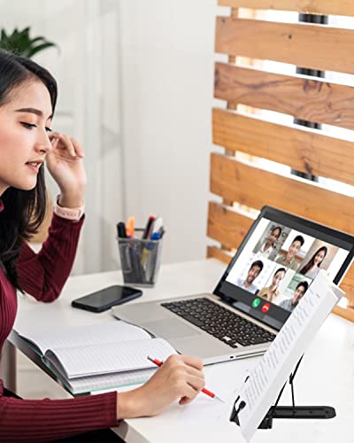 image for MSDADA Metal Book Stand for Desk, Adjustable Reading Rest Book Holder,