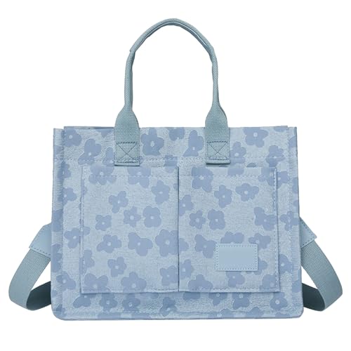 Sac en toile grande capacité femme avec poches extérieures