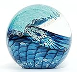 Glass Eye Studio Cresting Wave Blown Glass Paperweight