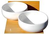 Estilo japonés. Cuencos de cerámica para sopa y fideos, 18 cm de largo x 18 cm de ancho x 8 cm de alto, para 2