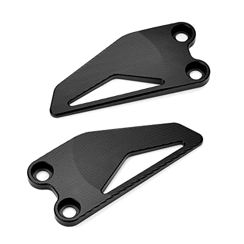 LEDISHUN Motorcycle Accessories - Front & Rear Foot Pegs, Heel Plates Guard Protector for KTM Duke 390, 250, 200, 125 '17-'23 (Black, Rear) -  1590202173800044
