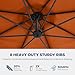 HOMSHADE 10ft Offset Patio Umbrella - Offset Hanging Cantilever Patio Outdoor Market Umbrella UPF50+ UV Protection with Easy Tilt Adjustment and Crank for Pool Deck and Garden (Neon Orange)