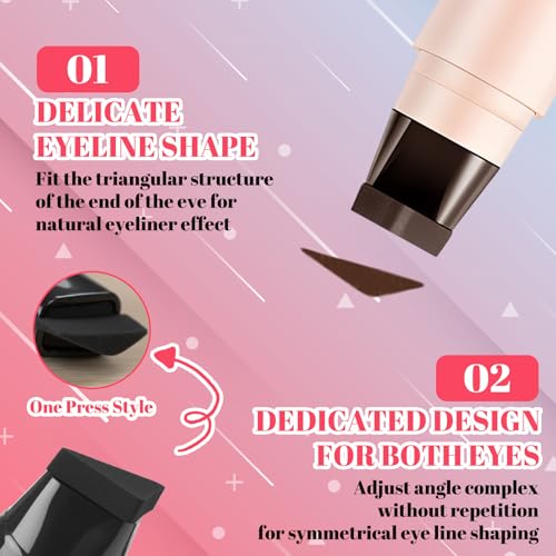 CZFSWT 3 Piezas Rotativos Sello Delineador de Ojos miniatura 3