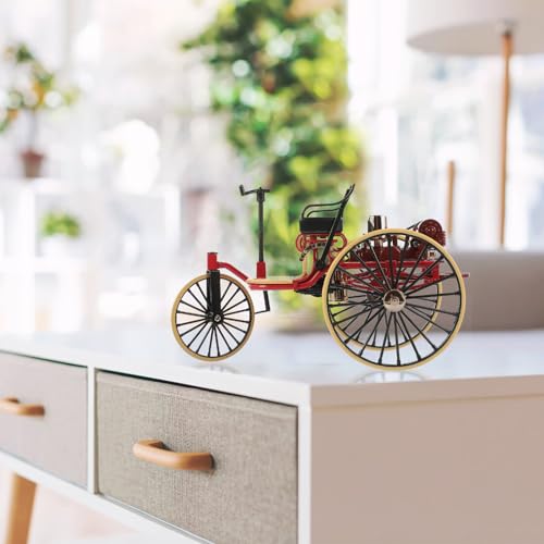 Triciclo vintage de aleación miniatura 1:12 hecho a mano 8