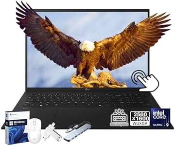 Gram 17 2025 Business Laptop, 17 inch 2.5K Touchscreen Anti-Glare Display, Intel Ultra 9 288V, 32 GB LPDDR5X 8533MHz, 1 TB SSD, Intel Arc Graphic, Backlit KB, WiFi 7, Copilot AI, Windows 11 Pro