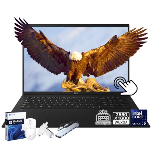 Gram 17 2025 Business Laptop, 17 inch 2.5K Touchscreen Anti-Glare Display, Intel Ultra 9 288V, 32 GB LPDDR5X 8533MHz, 4 TB SSD, Intel Arc Graphic, Backlit KB, WiFi 7, Copilot AI, Windows 11 Pro