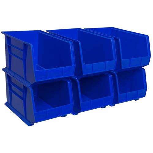 Akro-Mils 30260 AkroBins Plastic Storage Bins, Space-Saving Stackable Bins for Garage, Pantry, Craft Organization, 18