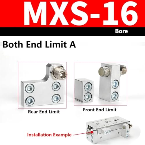 Limitador de cilindro MXS16-A accesorio neumático para riel guía 3