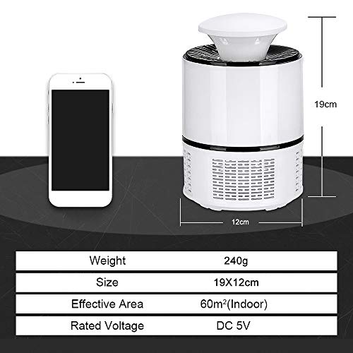 KKmoon Lâmpada doméstica do assassino do mosquito de inalação Lâmpada da armadilha do mosquito Inset