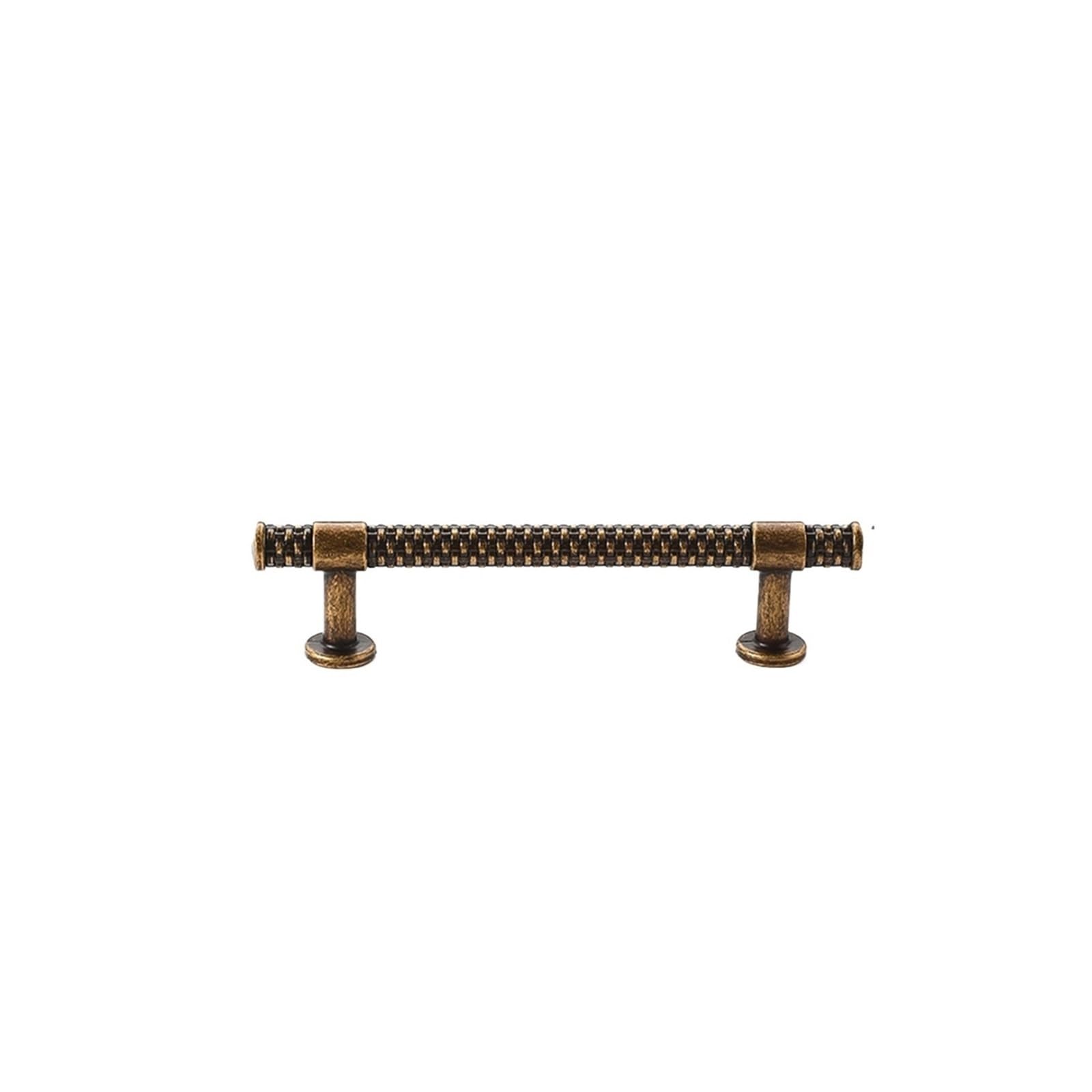 Yonmledo 11203-96Mm Brass Vintage Drawer Handles 2Pcs Yellow Antique Brass Wardrobe Door Pull Vintage Furniture Handle Single-Hole Drawer Knobs Cabinet Antique Bronze Hardware Handle(11203-96Mm)