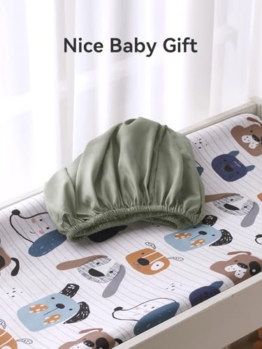 Image of Changing Pad Cover Set in Soft Jersey Material - Fits 32 inch /34''x16 Contoured Pad for Babies, Puppy Land
