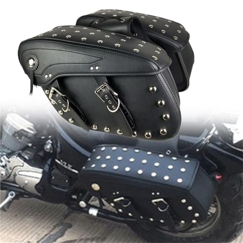 Sacoches de selle moto noire universelles grande capacité pour Harley Touring