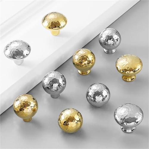 DFLPBHAV Simple Gold Drawer Furniture Rhombic Single Hole Cabinet Door Handle Cabinet Wardrobe Silver Handle 1Pcs(5344Bright Gold-S)