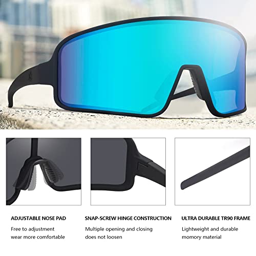 Image of MAXJULI Polarized Sunglasses for Men Women, Windproof Outdoor Sports Cycling Running UV400 Protection Sun Glasses 8121