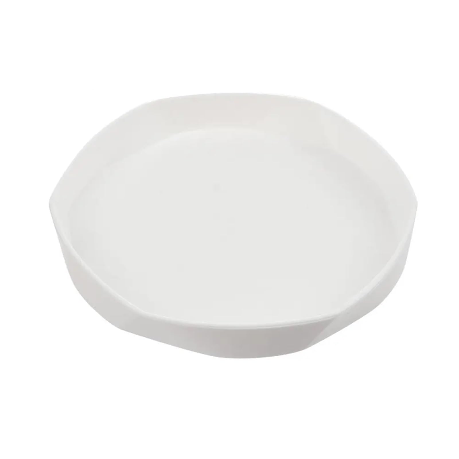 GIUPLOKID Plastic Drip Trays, Plastic Plant Saucers Drip Trays Multicolor 11cm 14.5cm for Indoor Outdoor(White-14.5cm)