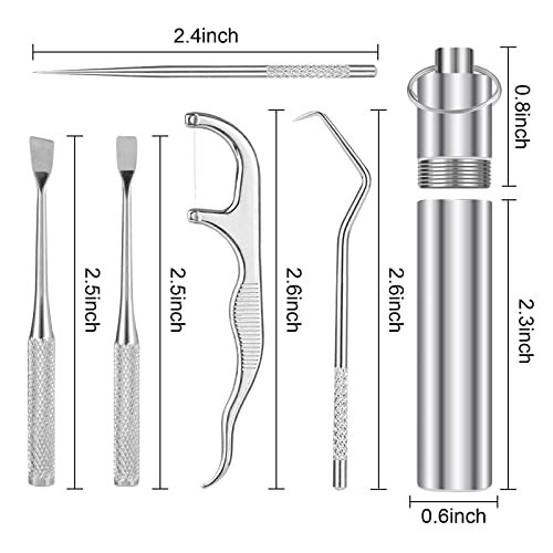 Jyplkcmt 10 Pieces 2 Set Holders Portable Metal Toothpicks,Pocket Titanium Toothpick Stainless Steel Toothpick Reusable Toothpicks Holder For Outdoor Camping Picnic Travel #TOP1