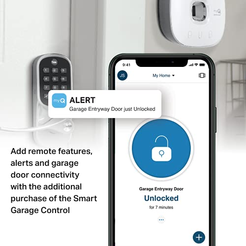 Yale | LiftMaster Smart Lock with Keypad Lever - Works with myQ App & Key by Amazon in-Garage Delivery when paired with Smart Garage Hub (sold separately), Satin Nickel by LiftMaster - Image 8
