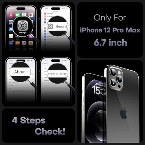 image for TOCOL for iPhone 12 Pro Max Case, Upgraded Full Camera Protection, Com