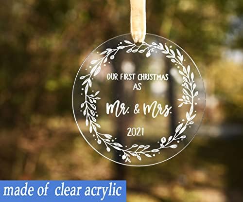 First Christmas Married Ornament 2021 Wedding Gifts for