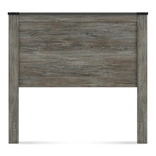Signature Design by Ashley Frandern Rustic Panel Headboard with Nailhead, Full, Gray by Signature Design by Ashley - Used condition - Image 2