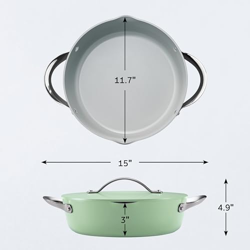 Image of Tramontina Fiora 4.25-Quart Ceramic Non Stick Cooking Pan with Lid