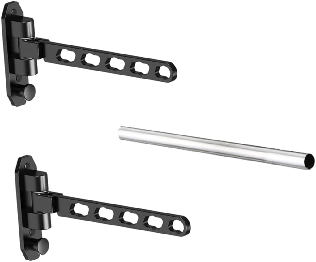 ABOOFAN 1Set Punch Wall Mounted Clothes Drying Rack Folding Clothes Storage Hanger Multi Design for Easy Installation and for Laundry Room and Bathroom