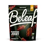 Beleaf Spicy Plant-Based Jerky: High-Protein Snack – Healthy and Flavorful Vegan Jerky for On-the-Go Energy – Tasty Meatless, Vegetarian Meat Alternative (1 Pack)