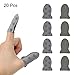 MECCANIXITY Mobile Gaming Finger Sleeves, Controller Finger Thumb Sleeve, Silver Cloth Thin Material Breathable for Mobile Phone Games, Pack of 20