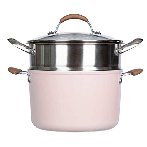 DYHWAC del Acero Inoxidable Olla de Vidrio con ventilación Tapa - Set de 3 Unidades - Seguro y Duradero - Gran