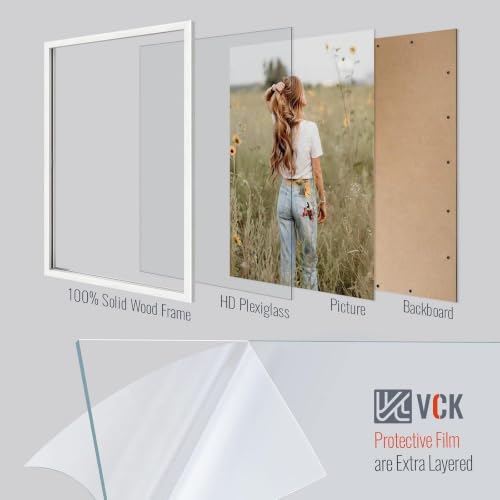 Image of VCK 27x40 Poster Frames 3 Pack, White Wood Picture Frame, Wall Display