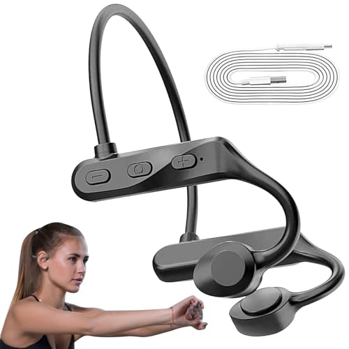 Auriculares de conducción ósea | Auriculares deportivos Blue Tooth 5.0 - Auriculares inalámbricos resistentes al sudor para correr, ciclismo, escalada, conducción